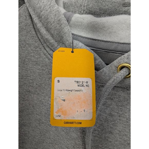 NWT Carhartt Loose Fit Midweight Hoodie in Heather Grey size Small - Picture 4 of 6